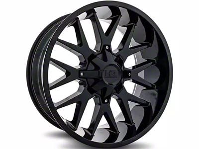 Hardrock Offroad H700 Affliction Gloss Black 8-Lug Wheel; 22x10; -19mm Offset (03-09 RAM 2500)