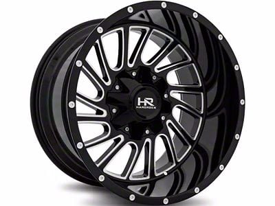 Hardrock Offroad H708 Overdrive Gloss Black Milled 8-Lug Wheel; 20x10; -19mm Offset (03-09 RAM 2500)