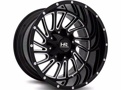 Hardrock Offroad H708 Overdrive Gloss Black Milled 8-Lug Wheel; 22x10; -25mm Offset (03-09 RAM 2500)