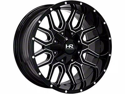 Hardrock Offroad H709 Commander Gloss Black Milled 8-Lug Wheel; 22x10; -25mm Offset (03-09 RAM 2500)