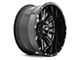 Hardrock Offroad Spine Xposed Gloss Black Milled 8-Lug Wheel; 20x12; -44mm Offset (03-09 RAM 2500)