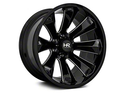 Hardrock Offroad Xplosive Xposed Gloss Black Milled 8-Lug Wheel; 22x12; -51mm Offset (03-09 RAM 2500)