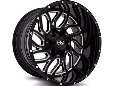 Hardrock Offroad H707 Destroyer Gloss Black Milled 8-Lug Wheel; 20x10; -19mm Offset (03-09 RAM 3500 SRW)