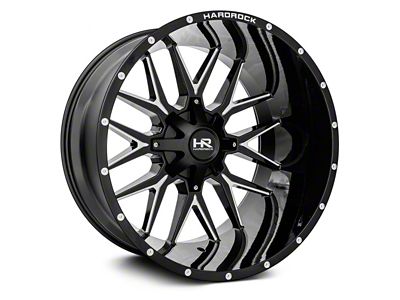 Hardrock Offroad Affliction Gloss Black Milled 6-Lug Wheel; 24x14; -76mm Offset (04-08 F-150)