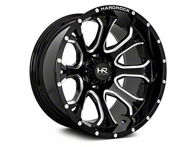 Hardrock Offroad BloodShot Xposed Gloss Black Milled 6-Lug Wheel; 20x12; -44mm Offset (04-08 F-150)