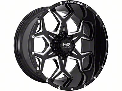 Hardrock Offroad Reckless Xposed Gloss Black Milled 6-Lug Wheel; 20x10; -19mm Offset (04-08 F-150)