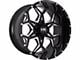 Hardrock Offroad Reckless Xposed Gloss Black Milled 6-Lug Wheel; 20x10; -19mm Offset (04-08 F-150)