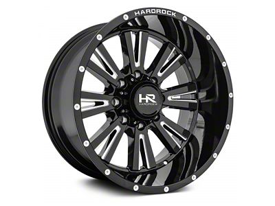 Hardrock Offroad Spine Xposed Gloss Black Milled 6-Lug Wheel; 20x10; -19mm Offset (04-08 F-150)