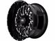 Hardrock Offroad BlackTop Xposed Gloss Black Milled 6-Lug Wheel; 20x10; -19mm Offset (07-13 Sierra 1500)