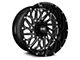 Hardrock Offroad BlackTop Xposed Gloss Black Milled 6-Lug Wheel; 20x12; -44mm Offset (07-13 Sierra 1500)