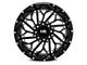 Hardrock Offroad BlackTop Xposed Gloss Black Milled 6-Lug Wheel; 20x12; -44mm Offset (07-13 Sierra 1500)