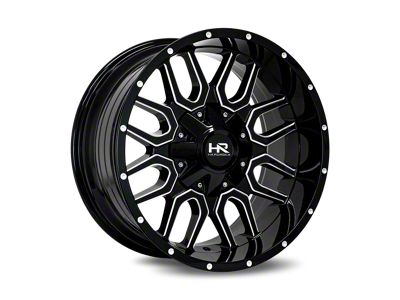 Hardrock Offroad Commander Gloss Black Milled 6-Lug Wheel; 20x10; -19mm Offset (07-13 Sierra 1500)