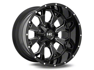 Hardrock Offroad Devastator Gloss Black Milled 6-Lug Wheel; 20x10; -19mm Offset (07-13 Sierra 1500)