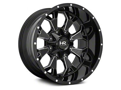 Hardrock Offroad Devastator Gloss Black Milled 6-Lug Wheel; 22x10; -25mm Offset (07-13 Sierra 1500)