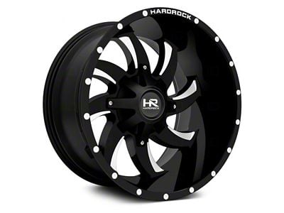 Hardrock Offroad Devious Gloss Black Milled 6-Lug Wheel; 20x12; -44mm Offset (07-13 Sierra 1500)