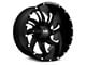 Hardrock Offroad Devious Gloss Black Milled 6-Lug Wheel; 20x12; -44mm Offset (07-13 Sierra 1500)