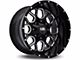 Hardrock Offroad Gunner Gloss Black Milled 6-Lug Wheel; 20x9; 0mm Offset (07-13 Sierra 1500)