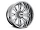 Hardrock Offroad Spine Xposed Chrome 6-Lug Wheel; 24x12; -44mm Offset (07-13 Sierra 1500)