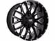 Hardrock Offroad H700 Affliction Gloss Black Milled 8-Lug Wheel; 20x12; -44mm Offset (11-14 Sierra 2500 HD)