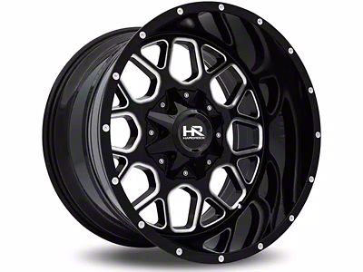 Hardrock Offroad Gunner Gloss Black Milled 6-Lug Wheel; 20x10; -19mm Offset (07-13 Silverado 1500)