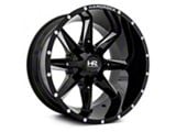 Hardrock Offroad Hardcore Gloss Black Milled 6-Lug Wheel; 20x12; -44mm Offset (07-13 Silverado 1500)