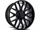 Hardrock Offroad H700 Affliction Gloss Black 8-Lug Wheel; 22x10; -19mm Offset (11-14 Silverado 2500 HD)