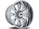 Hardrock Offroad Spine Xposed Chrome 8-Lug Wheel; 20x12; -44mm Offset (11-14 Silverado 3500 HD SRW)