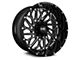 Hardrock Offroad BlackTop Xposed Gloss Black Milled 6-Lug Wheel; 22x12; -51mm Offset (07-14 Tahoe)