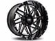 Hardrock Offroad Bones Xposed Gloss Black Milled 6-Lug Wheel; 20x12; -44mm Offset (07-14 Tahoe)