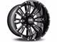 Hardrock Offroad Spine Xposed Gloss Black Milled 6-Lug Wheel; 20x10; -19mm Offset (07-14 Tahoe)