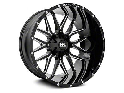 Hardrock Offroad Affliction Gloss Black Milled 6-Lug Wheel; 22x10; -19mm Offset (07-14 Yukon)