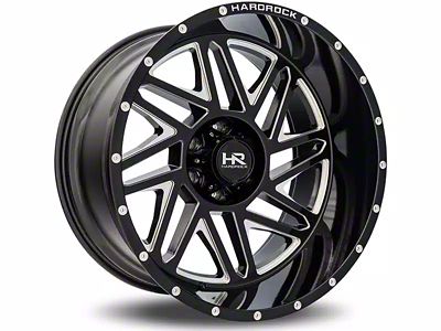 Hardrock Offroad Bones Xposed Gloss Black Milled 6-Lug Wheel; 20x12; -44mm Offset (07-14 Yukon)