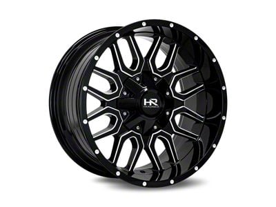 Hardrock Offroad Commander Gloss Black Milled 6-Lug Wheel; 20x10; -19mm Offset (07-14 Yukon)