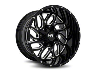 Hardrock Offroad Destroyer Gloss Black Machined 6-Lug Wheel; 20x9; 0mm Offset (07-14 Yukon)