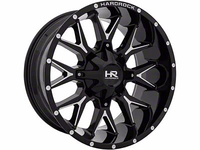 Hardrock Offroad H700 Affliction Gloss Black Milled 6-Lug Wheel; 20x9; 0mm Offset (07-14 Yukon)