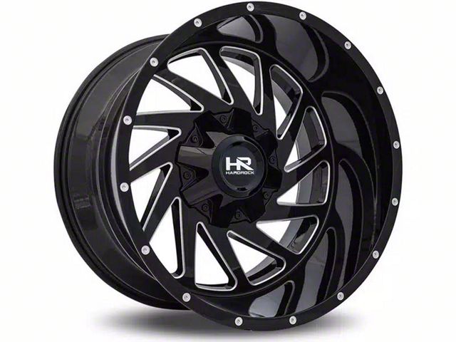 Hardrock Offroad Crusher Gloss Black Milled 6-Lug Wheel; 20x10; -19mm Offset (09-14 F-150)