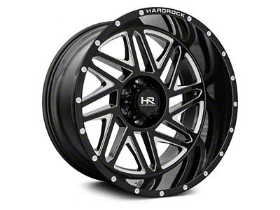 Hardrock Offroad Bones Xposed Gloss Black Milled 5-Lug Wheel; 20x12; -44mm Offset (09-18 RAM 1500)