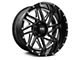 Hardrock Offroad Bones Xposed Gloss Black Milled 5-Lug Wheel; 20x12; -44mm Offset (09-18 RAM 1500)