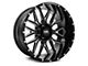 Hardrock Offroad Affliction Gloss Black Milled 8-Lug Wheel; 22x12; -44mm Offset (10-18 RAM 2500)