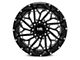 Hardrock Offroad BlackTop Xposed Gloss Black Milled 8-Lug Wheel; 20x10; -19mm Offset (10-18 RAM 3500 SRW)