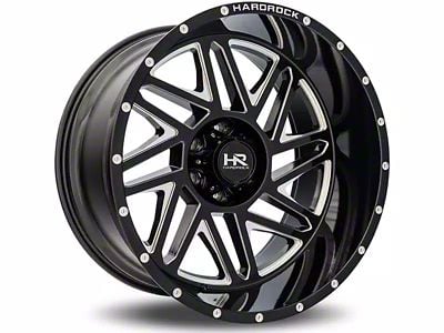 Hardrock Offroad Bones Xposed Gloss Black Milled 8-Lug Wheel; 20x12; -44mm Offset (11-16 F-350 Super Duty SRW)