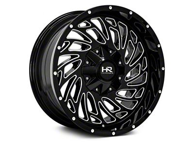 Hardrock Offroad Attack Gloss Black Milled 6-Lug Wheel; 20x12; -51mm Offset (14-18 Sierra 1500)