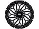 Hardrock Offroad BlackTop Xposed Gloss Black Milled 6-Lug Wheel; 20x10; -19mm Offset (14-18 Sierra 1500)