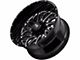 Hardrock Offroad BlackTop Xposed Gloss Black Milled 6-Lug Wheel; 20x10; -19mm Offset (14-18 Sierra 1500)