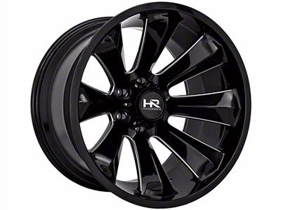 Hardrock Offroad Xplosive Xposed Gloss Black Milled 6-Lug Wheel; 20x12; -44mm Offset (14-18 Sierra 1500)