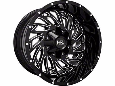 Hardrock Offroad Attack Gloss Black Milled 6-Lug Wheel; 20x10; -19mm Offset (14-18 Silverado 1500)