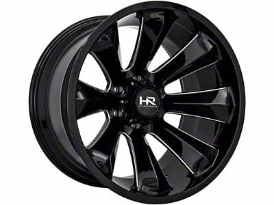 Hardrock Offroad Xplosive Xposed Gloss Black Milled 6-Lug Wheel; 20x10; -19mm Offset (14-18 Silverado 1500)