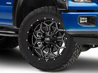 Hardrock Offroad Indestructible Gloss Black Milled 6-Lug Wheel; 22x10; -25mm Offset (15-20 F-150)