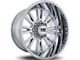 Hardrock Offroad Spine Xposed Chrome 8-Lug Wheel; 20x10; -19mm Offset (15-19 Silverado 2500 HD)