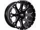 Hardrock Offroad BloodShot Xposed Gloss Black Milled 6-Lug Wheel; 22x12; -51mm Offset (15-20 Tahoe)